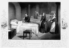 Florence Nightingale in the hospital at Scutari, c1860. Creator: Anon