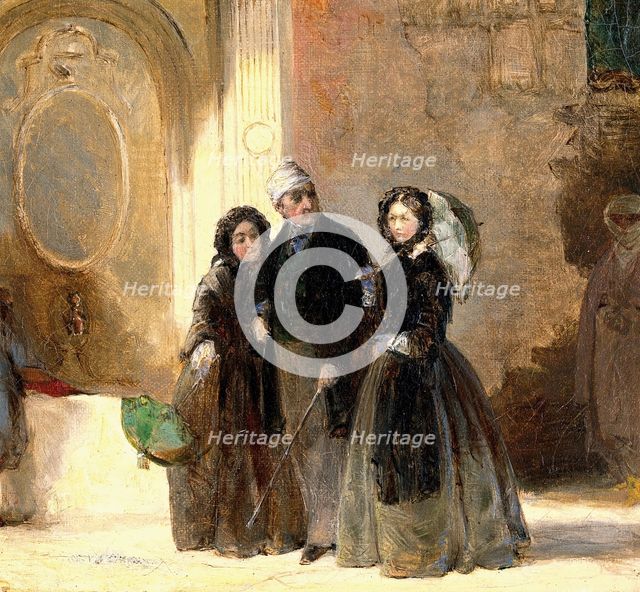 Florence Nightingale with Charles Holte Bracebridge and Selina Bracebridge in a Turkish street, 1859 Creator: Jerry Barrett.