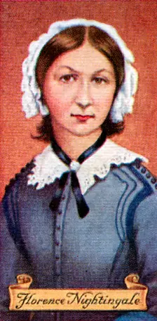 Florence Nightingale, taken from a series of cigarette cards, 1935
