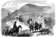 Florence Nightingale visiting the hut hospitals at Balaclava, 1855