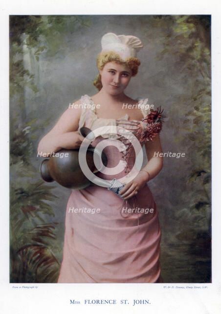 Florence St John, English actress and singer, 1901.Artist: W&D Downey