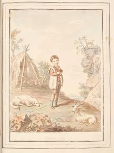Florentine Boy, leaf from A Collection of Dresses by David Allan Mostly from Nature 1776. Creator: David Allan