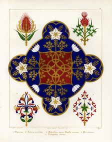 Floriated ornament: a series of thirty-one designs by Augustus Welby Pugin, architect..., 1849. Creator: H C Maguire