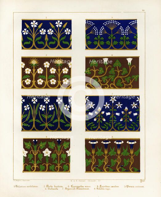 Floriated ornament: a series of thirty-one designs by Augustus Welby Pugin, architect..., 1849. Creator: H C Maguire.