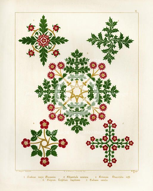 Floriated ornament: a series of thirty-one designs by Augustus Welby Pugin, architect..., 1849. Creator: H C Maguire.