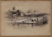 Floridian Homestead, Chocaliska Island, between 1860 and 1905. Creator: Robert Swain Gifford