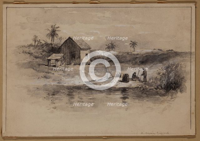 Floridian Homestead, Chocaliska Island, between 1860 and 1905. Creator: Robert Swain Gifford.
