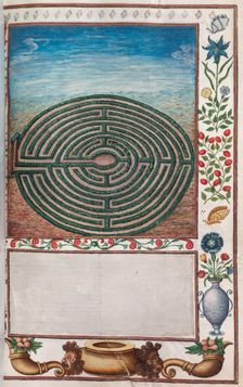 Florilegium: (page 15 recto) maze garden, 1608. Creator: Unknown
