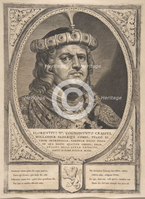 Floris II from the series Counts and Countesses of Holland, Zeeland, and West-Frisia, 1650. Creator: Cornelis de Visscher.