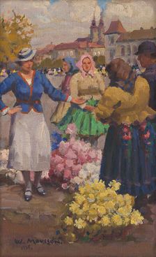 Flower market, 1936. Creator: Teodor Jozef Mousson