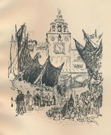 Flower Market, Venice late 19th-early 20th century, (1925). Creator: Joseph Pennell