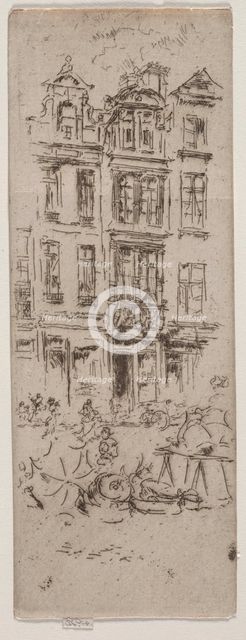 Flower Market, Brussels. Creator: James McNeill Whistler (American, 1834-1903).