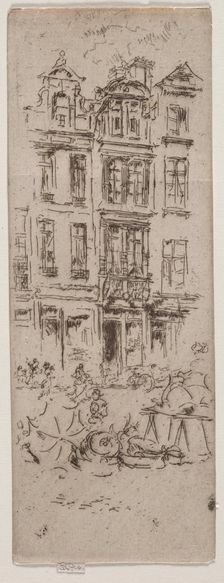 Flower Market, Brussels. Creator: James McNeill Whistler (American, 1834-1903)