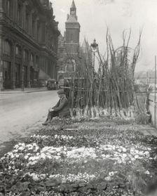 Flower market, Quai de la Cité, Paris, France, 1925. Creator: Frances Benjamin Johnston