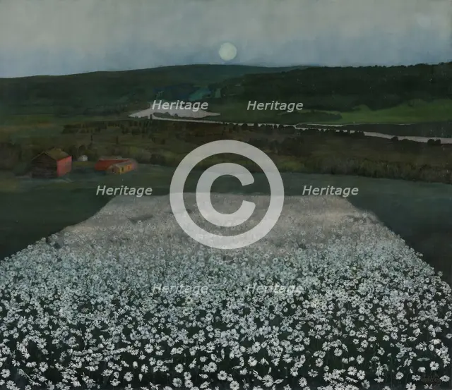 Flower Meadow in the North, 1905. Creator: Harald Sohlberg.