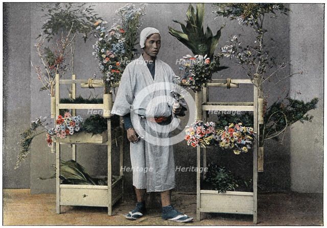 'Flower Merchant in Japan', c1890. Artist: Charles Gillot