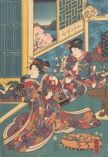 Flower of Akashi (Akashi no hana), 1853. Creator: Utagawa Kuniteru
