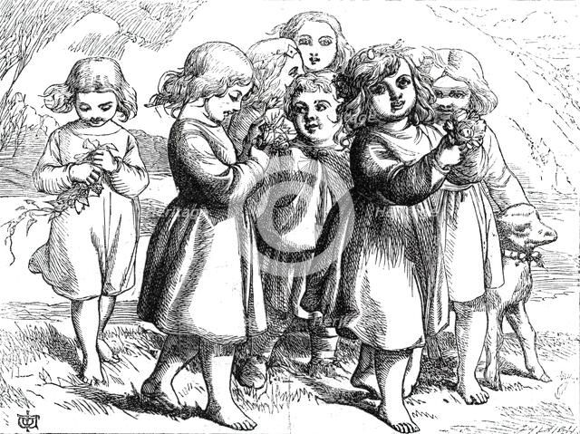 "Flower Offerings", from "The Pilgrim's Progress", 1860. Creator: Unknown.