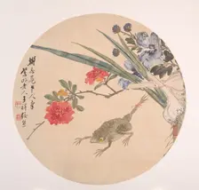 Flower and Toad. Creator: Zhang Xiong