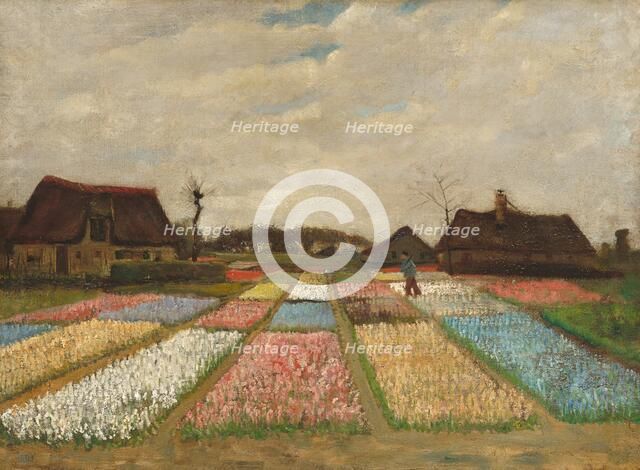 Flower Beds in Holland, c. 1883. Creator: Vincent van Gogh.