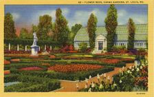 Flower beds, Shaw's Garden, St Louis, Missouri, USA, 1932. Creator: Unknown