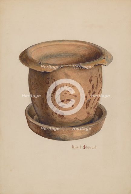 Flower Crock, probably 1940/1941. Creator: Robert Stewart.
