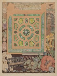 Flower Garden - Lewis Estate, c. 1936. Creator: Virginia Richards