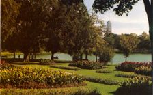 Flower garden, Loring Park, Minneapolis, Minnesota, USA, 1949