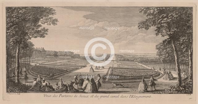 Flower Gardens of Seaux. Creator: Jacques Rigaud (French, 1681-1754).