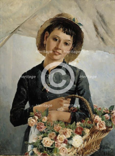 Flower Girl, 1885. Creator: Aukusti Uotila.