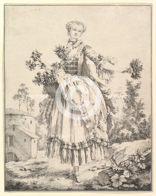Flower Girl, 18th century. Creator: Francois Boucher.