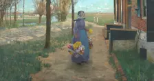 Flower Girl in Holland, 1887. Creator: George Hitchcock