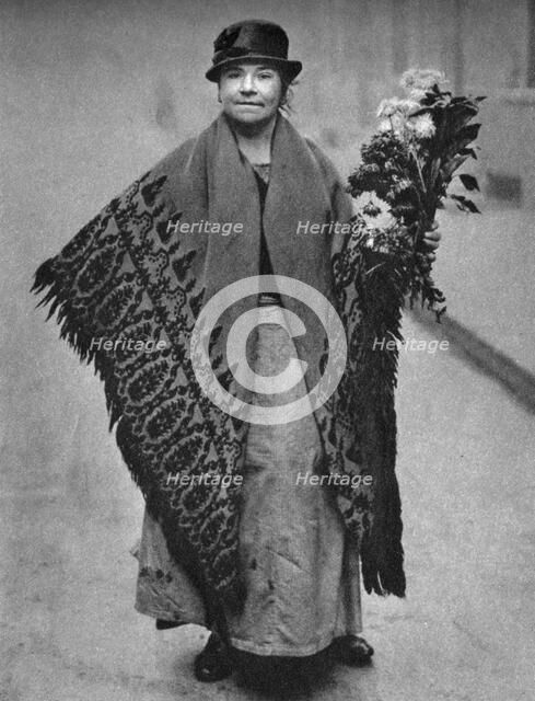 Flower girl, London, 1926-1927. Artist: Unknown