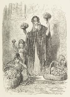 Flower Girls, 1872. Creator: Alexis Jean François Alphonse Demarle