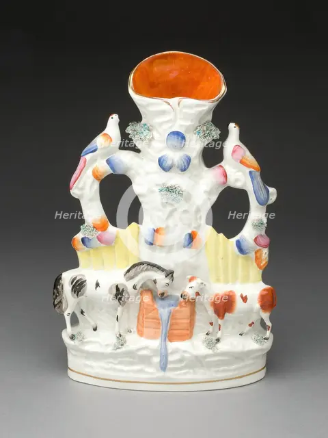 Flower Holder, Staffordshire, c. 1830. Creator: Staffordshire Potteries.