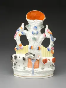 Flower Holder, Staffordshire, c. 1830. Creator: Staffordshire Potteries