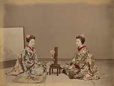 Flower Kept Alive by Putting in Water, 1870s-1890s. Creator: Kusakabe Kimbei