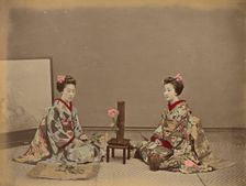 Flower Kept Alive by Putting in Water, 1870s-1890s. Creator: Kusakabe Kimbei