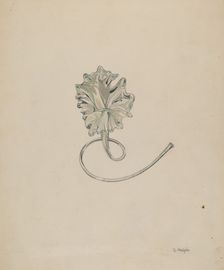 Flower (Lily), c. 1937. Creator: Grace Halpin