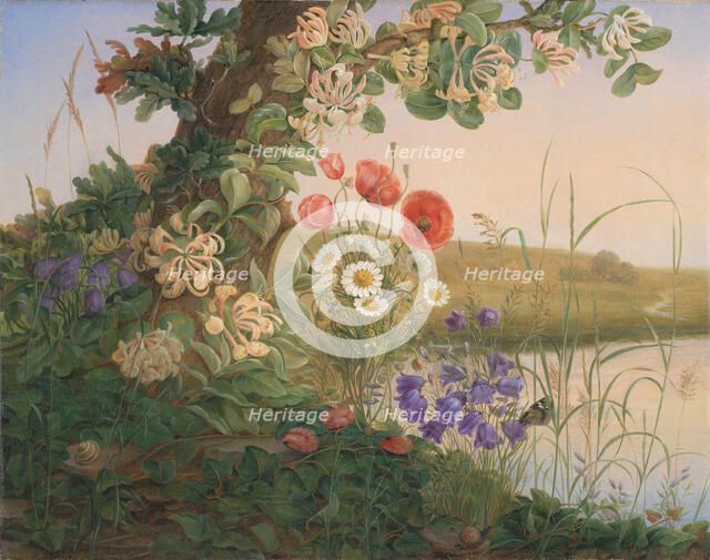 Flower piece, 1841. Creator: Christine Lovmand.