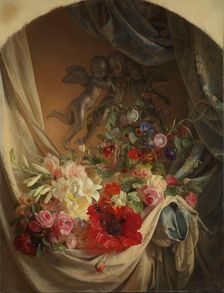 Flower Piece, 1858. Creator: Theude Gronland