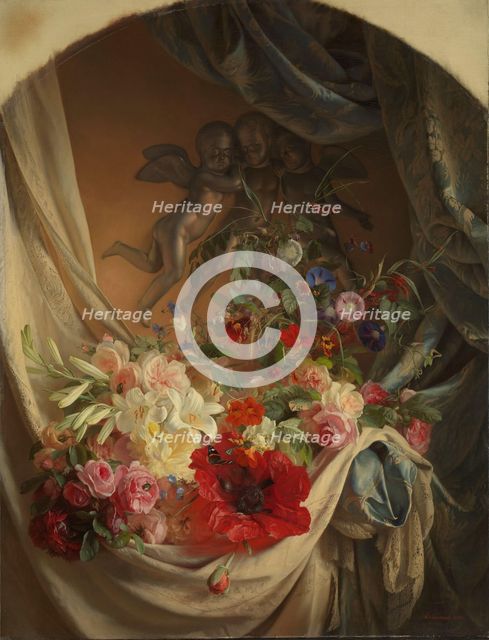 Flower Piece, 1858. Creator: Theude Gronland.