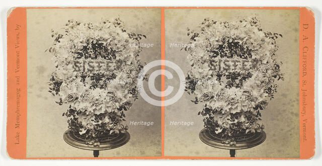 Flower Piece at Kate Bemis' Funeral, April 13, 1886. Creator: D. A. Clifford.