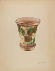Flower Pot, 1935/1942. Creator: Anna Aloisi