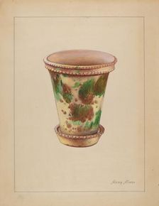 Flower Pot, 1935/1942. Creator: Anna Aloisi