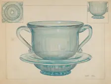Flower Pot and Base, c. 1937. Creator: Janet Riza