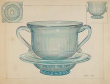 Flower Pot and Base, c. 1937. Creator: Janet Riza