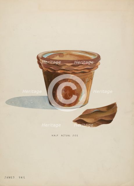Flower Pot, c. 1936. Creator: James Vail.