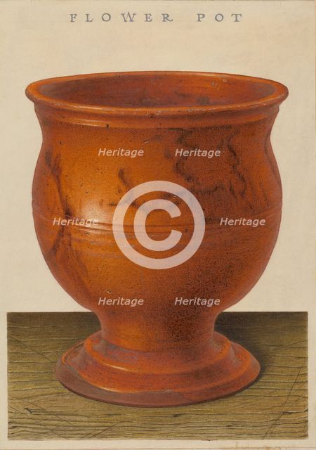 Flower Pot, c. 1939. Creator: Alfred Parys.