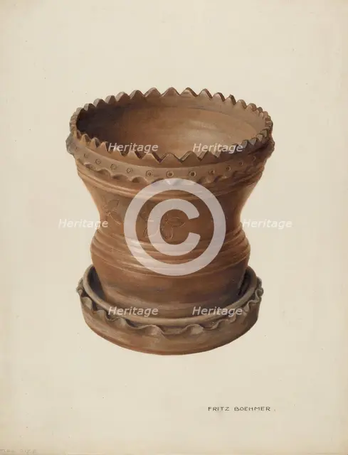 Flower Pot, c. 1939. Creator: Fritz Boehmer.
